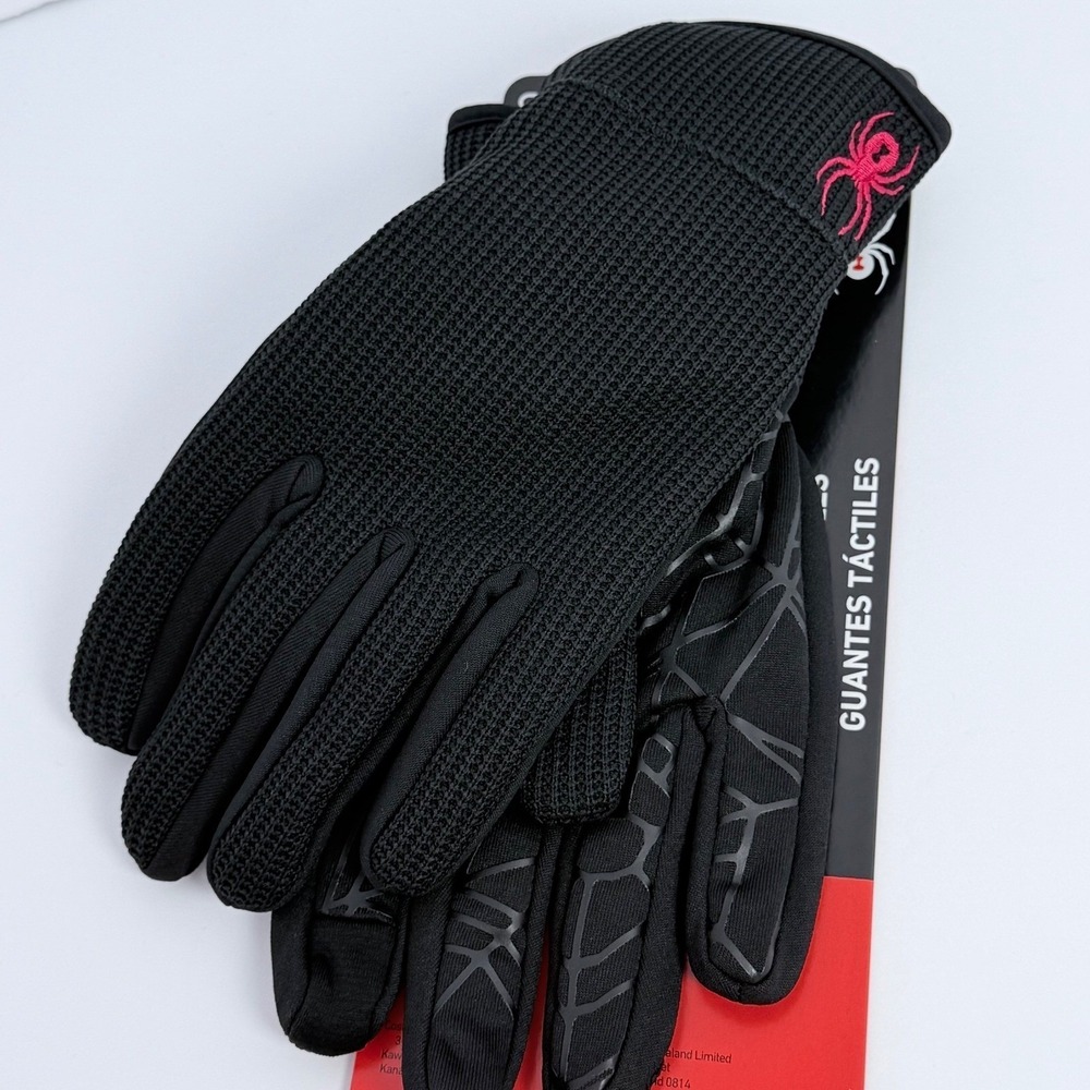 NWT Lot 2 PR Spyder Core Conduct Men's Gloves Sz M Touchscreen Compatible Black - Picture 9 of 16